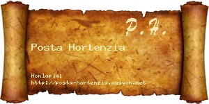 Posta Hortenzia névjegykártya