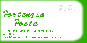 hortenzia posta business card